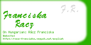 franciska racz business card